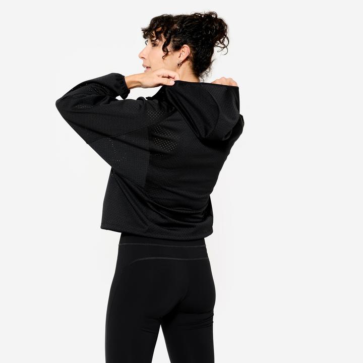 Produktbild Domyos Trainingsjacke Damen perforiert - Light schwarz (S)