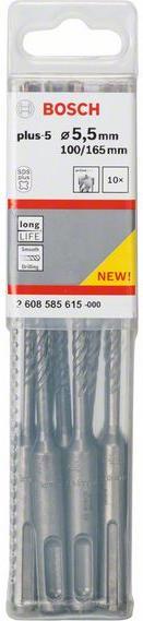 Actual product image Bosch Professional Zubehör Hammer drill SDS plus-5, 5.5 x 100 x 165 mm, pack of 10 (5.5 mm)