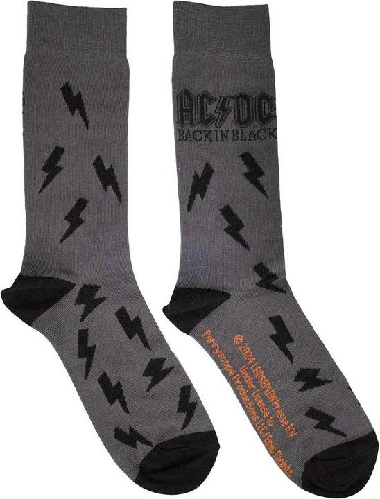Produktbild AC/DC Back In Black Bolts Socken (39.5 - 45.5)