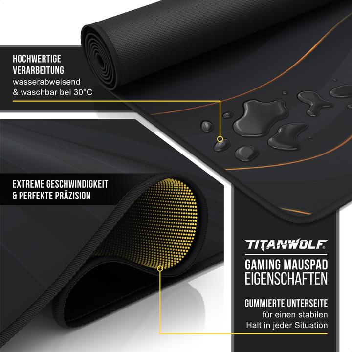 Actual product image Titanwolf Gaming Mouse Pad, 900 x 400mm XXL Speed Gaming Mouse Mat, Mousepad Extra Large Surface, Abstract (XXL)