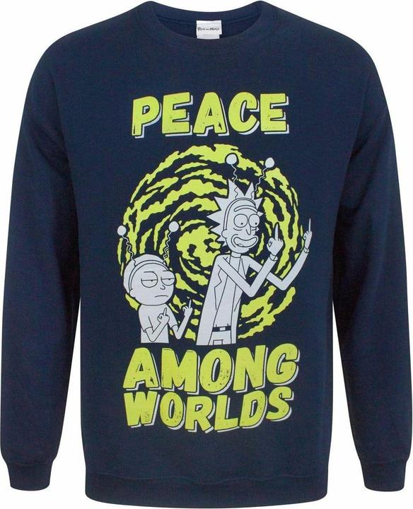 Image du produit Rick And Morty Sweatshirt Hommes Paix entre les mondes (XXL)