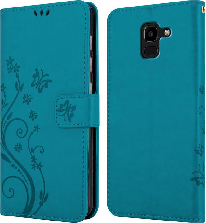Actual product image Cadorabo Flower Book Cover (Samsung Galaxy J6 (2018))