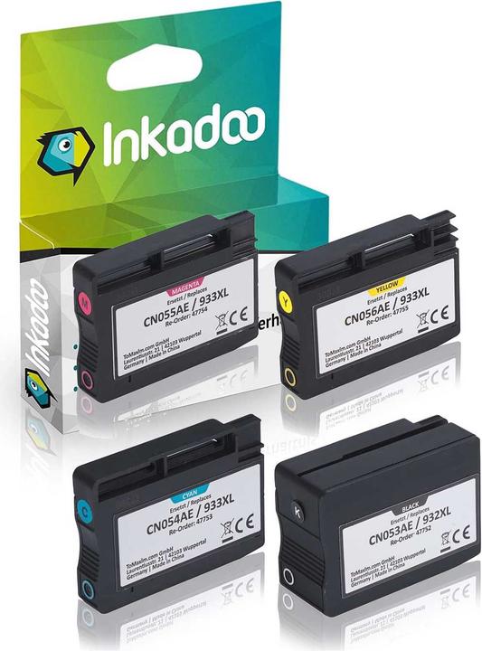 Produktbild Inkadoo kompatible Druckerpatrone Multipack als Ersatz für HP HP 932XL / 933XL passend für 6100 (BK)