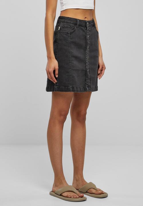 Produktbild Urban Classics Ladies Organic Stretch Button Denim Skirt (28)