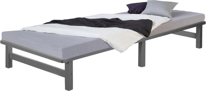 Image du produit Jamb Lit en bois de palette 90x200cm bois massif blanc (90 x 200 cm)