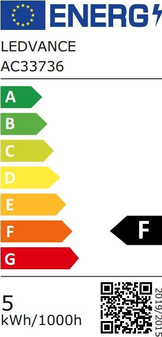 Energy Label Osram LED reflector lamp (GU10, 4.50 W, 350 lm, 1 x, F)