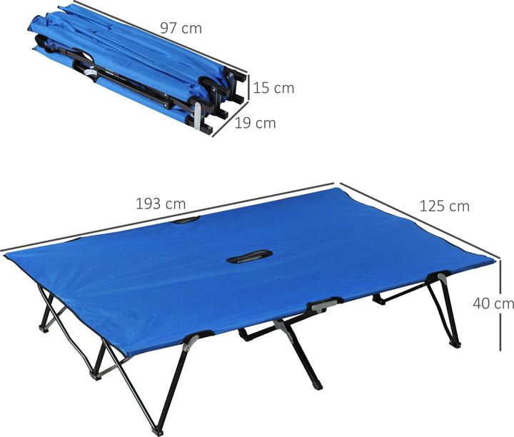 Actual product image Outsunny Camp bed with carry bag