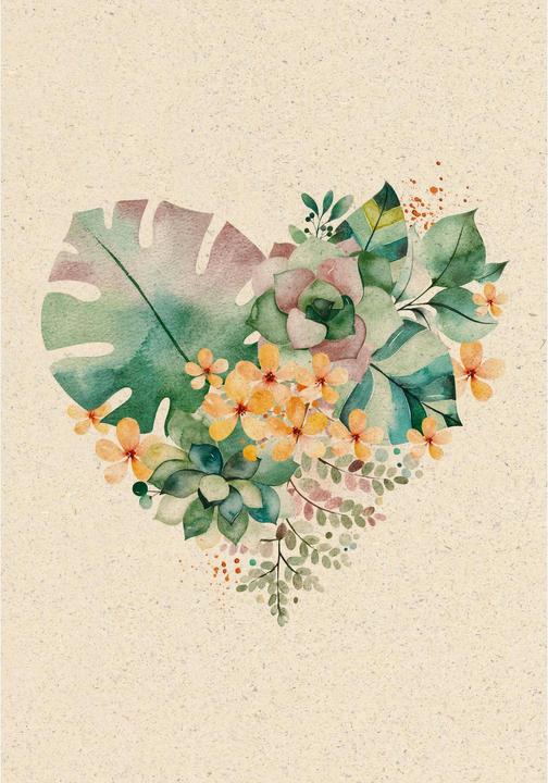 Coeur de fleur (1 pcs)