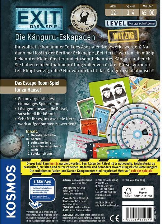Produktbild Kosmos Exit - Die Känguru Eskapaden (Deutsch)