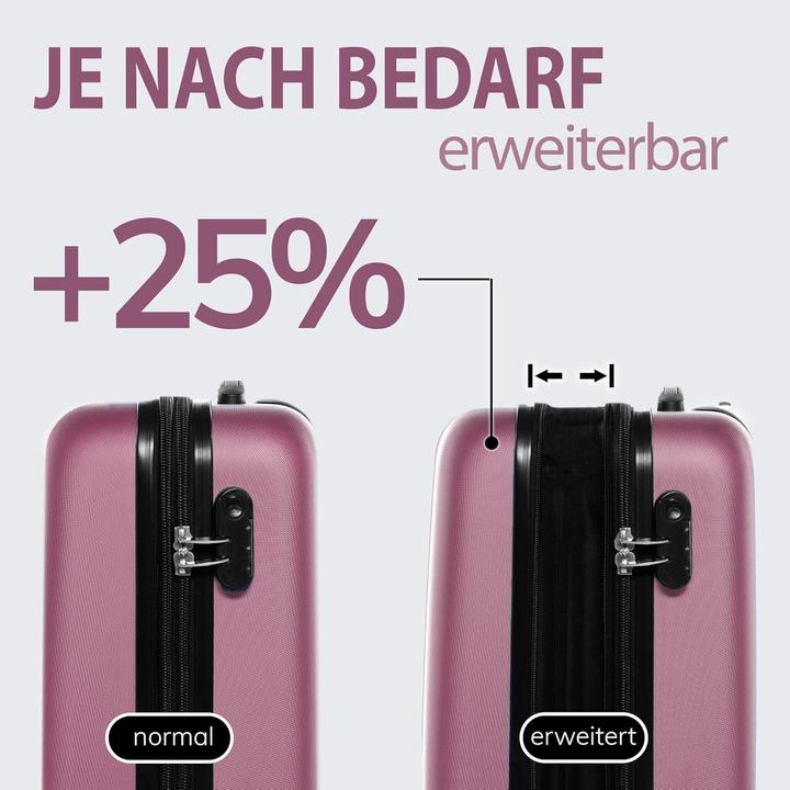 Actual product image Fergé 3-teiliges Hartschalenkoffer-Set "Toulouse" (110 l, Hand luggage (up to 50 litres), M (50 - 90l), L (90 - 115l))