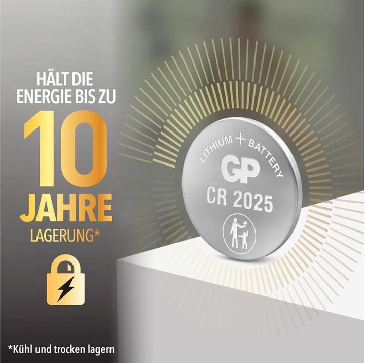 Produktbild GP Batteries Knopfzellen (2 Stk., CR2025, 165 mAh)