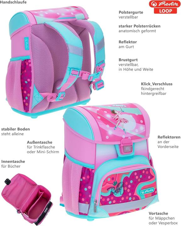 Produktbild Herlitz Ballet Love Schulranzen-Set (16 l)