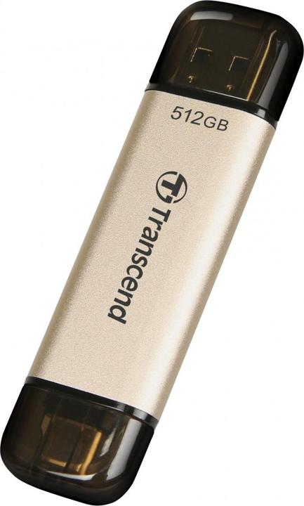 Actual product image Transcend JetFlash 930C USB flash drive 512 GB USB Type-A / USB Type-C 3.2 Gen 1 (3.1 Gen 1) Gold (512 GB, USB-C, USB-A, USB 3.2)