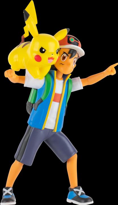 Image du produit Jazwares Pokémon : Ash+Pikachu - Figurine Battle Feature 10 cm