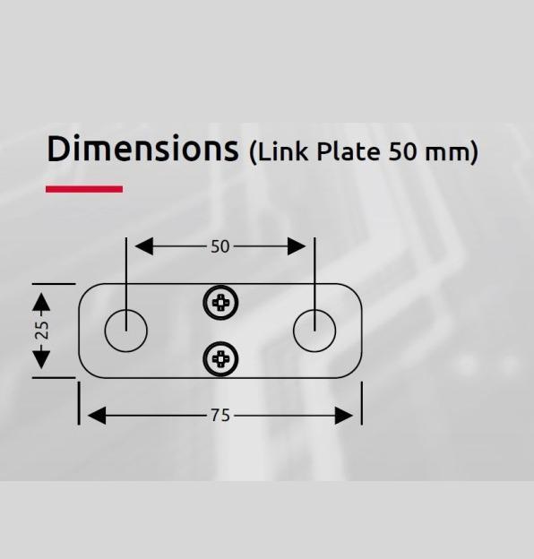 Actual product image TBS Electronics TBS - DCM Link plate 50mm hole spacing (set of 2)