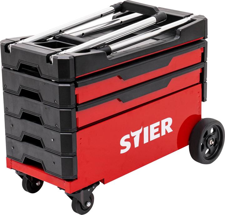 Produktbild Stier Montagewagen klappbar 80kg Tragkraft LxBxH 700x380x535/950mm