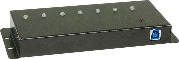 Actual product image Lindy USB 3.0 industrial hub 7 port, mettall housing (USB-B, 7 Ports)