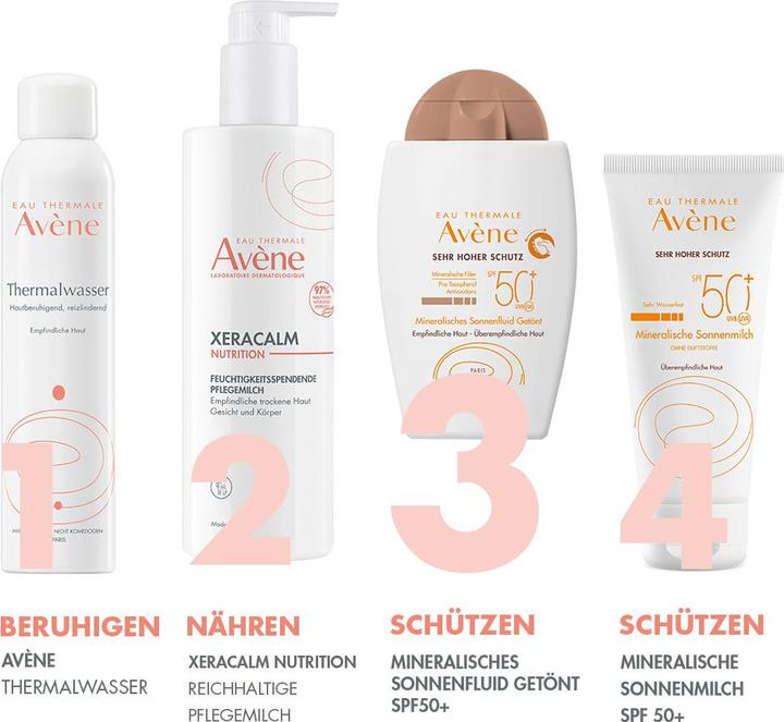 Actual product image Avène Solar fluid mineral tinted SPF50+ (Suntan cream, SPF 50+, 40 ml, 71 g)