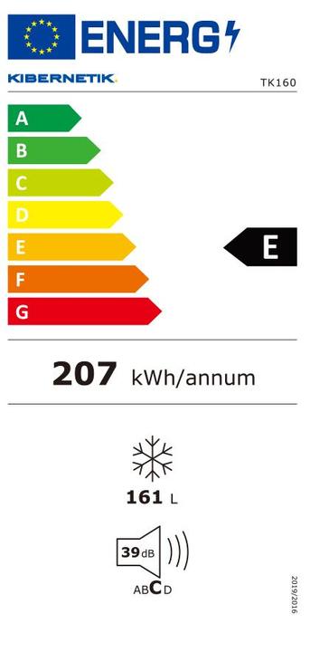 Energie-Label Kibernetik FSP 161 (Freistehend, 161 l)