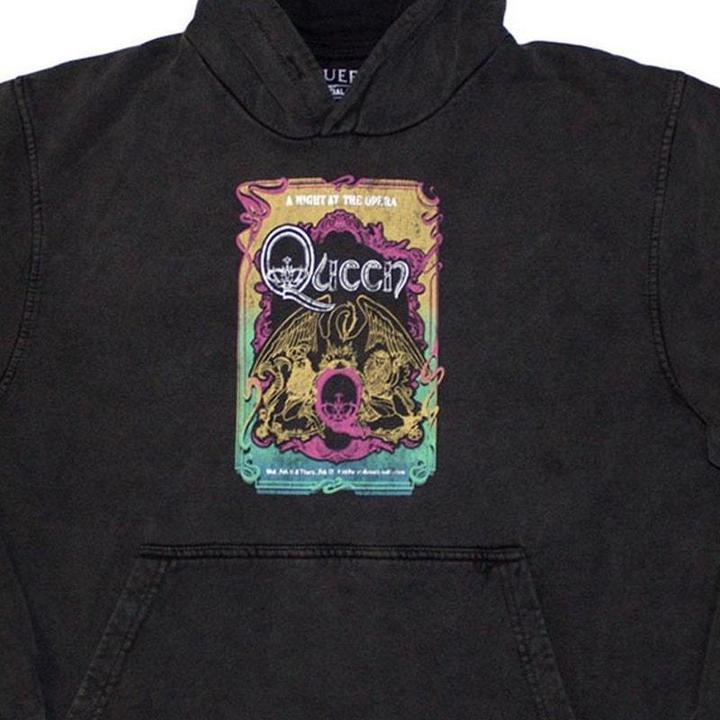 Actual product image Queen Unisex Adult A Night At The Opera Tour '76 Pull Over Hoodie (M)