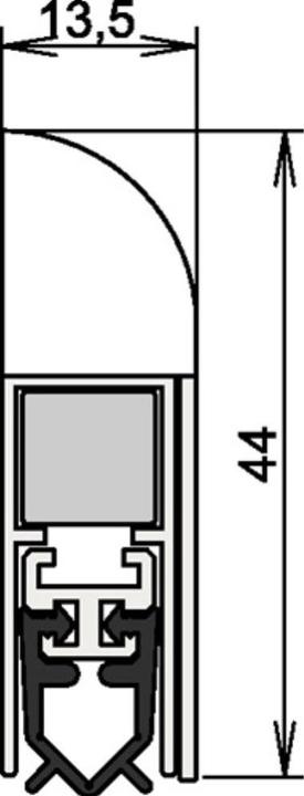 Produktbild Athmer Trdichtung Wind-Ex 1-310 1-seitig Lnge 860 mm Alu silberfarben eloxiert