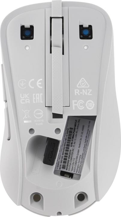 Productafbeelding ASUS MOUSE USB OPTICAL WRL MD102/WHITE 90XB0900-BMU000 (Draadloze)