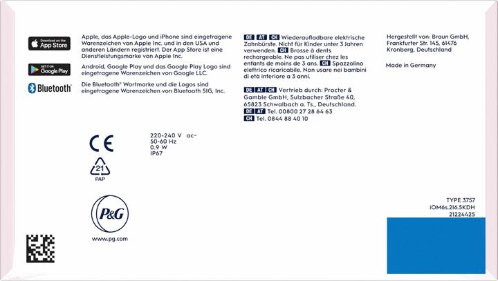 Image du produit Oral-B Elektrische Zahnbürste iO Series6 Pink Sand (Brosse à dents oscillo-rotative)
