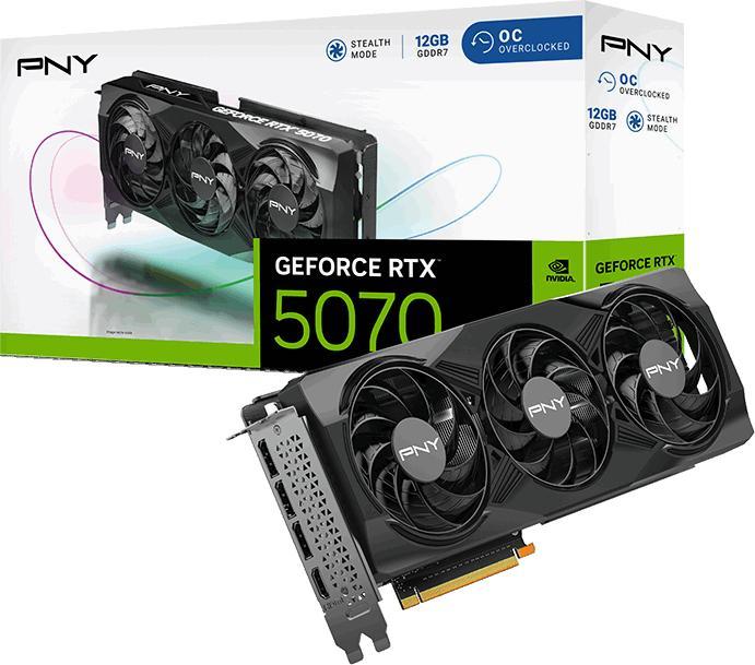 Actual product image PNY GeForce RTX 5070 Overclocked Triple Fan (12 GB)