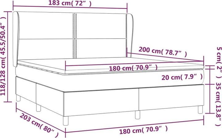 Actual product image VidaXL Denise (180 x 200 cm, 180 x 200 cm)