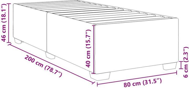 Immagine prodotto VidaXL Struttura letto in ecopelle (80 x 200 cm)