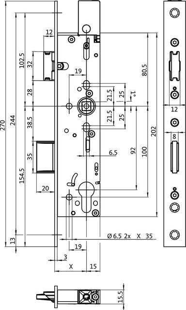 Produktbild BKS G-U Panikschloss B-18360 Panikfunktion E EN179/1125