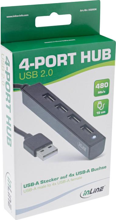 Immagine prodotto InLine Hub USB 2.0 a 4 porte (USB-A, 4 Porti)