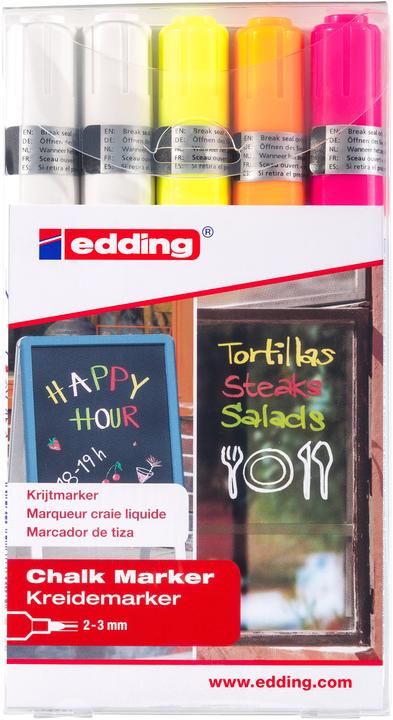 Edding Window Marker 4095 (Mehrfarbig, 3 mm, 5 x)