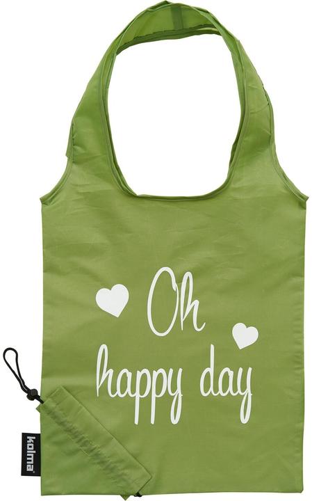 Kolma Einkaufstasche RPET "Oh happy day" olivgrün