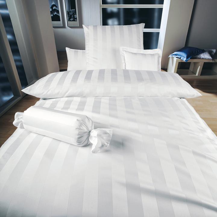Immagine prodotto Curt Bauer Biancheria da letto damascata Como bianca (Copripiumino, 135x200 cm (80x80 cm))