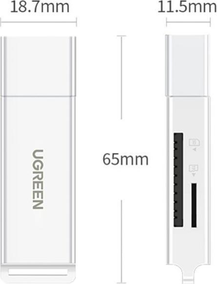 Produktbild Ugreen CM104 SD/microSD USB 3.0 memory card reader (black) (USB 3.0)