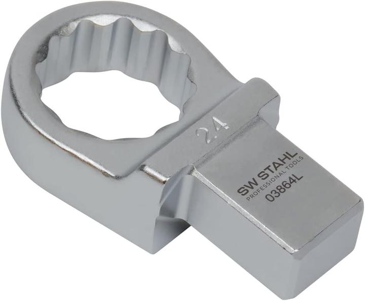 SW-Stahl 03864L Einsteck-Ringschlüssel 24 mm I Einsteckvierkant 14 x 18 mm I Einsteckringschlüssel S