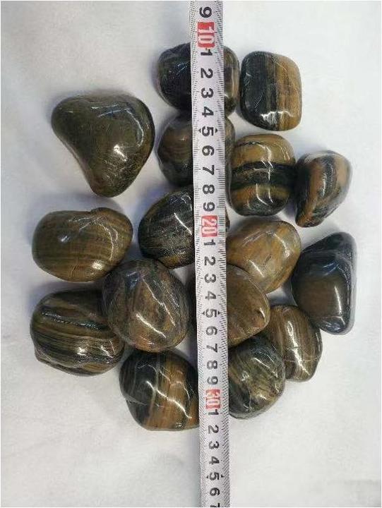 Produktbild Aquagart 140kg Polierter Kiesel Glanzkies Flusskiesel Kieselsteine Gartenkies Zierkies # (30 x 30 x 20 cm)