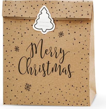 Actual product image Partydeco Candy Bags - Merry Christmas (Gift box, 3 x)
