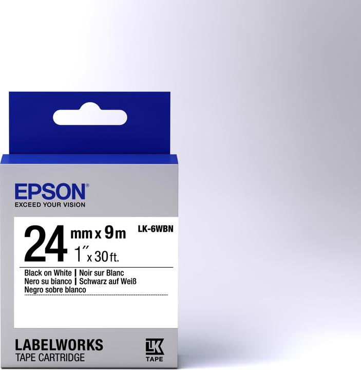 Produktbild Epson Etikettenkassette Lk-6wbn (2.40 cm, Weiss)