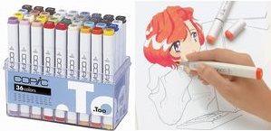 Actual product image Copic Basic Set (Grey, 7 mm, 36 x)
