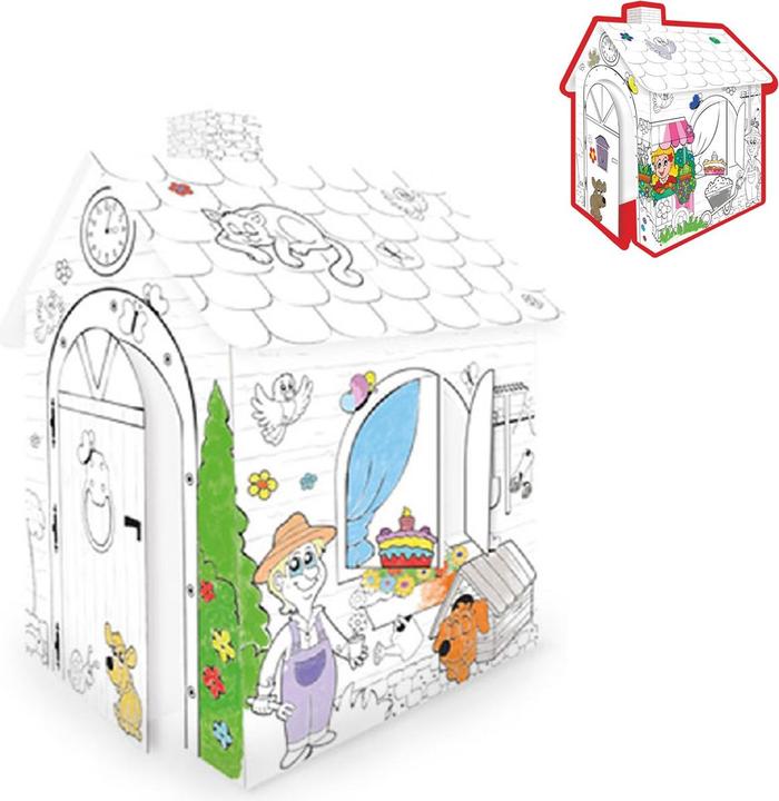 Immagine prodotto Mochtoys 10721 Pittura della casa, casa di cartone, porta