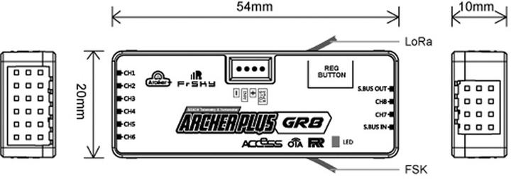 Produktbild FrSky Empfänger Archer Plus GR8 2,4Ghz