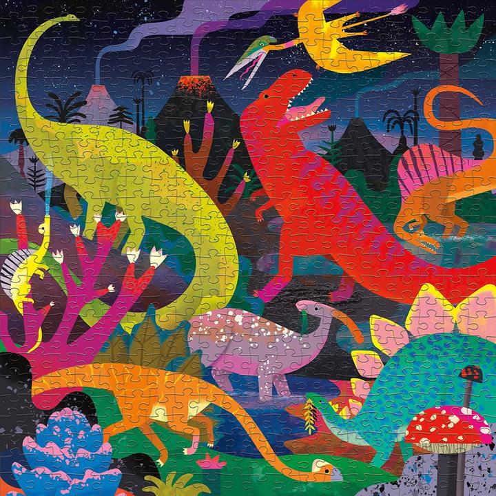 Image du produit Mudpuppy Puzzle Glow in Dark, dinosaures éclairés (0.90 pièces)