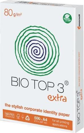 Image du produit Bio Top 3 extra, 1 paquet de 500 feuilles (80 g/m², 500 x, A4)