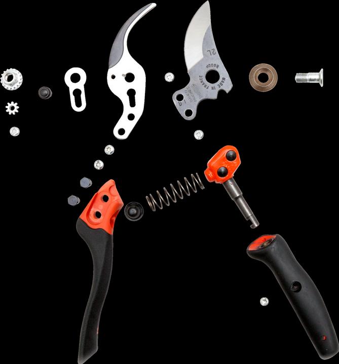 Actual product image Bahco ERGO medium-sized 20 mm bypass pruning shears with roller handle with elastomer coating for