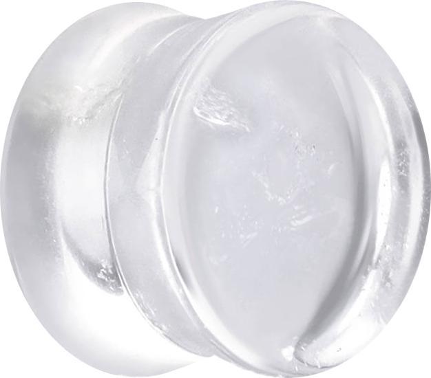 Produktbild Star Piercing Flared Plug aus Quarz transparent (ohne Messing, Mineralisch)