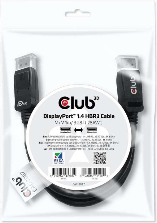 Produktbild Club 3D DisplayPort — DisplayPort (1 m, DisplayPort)