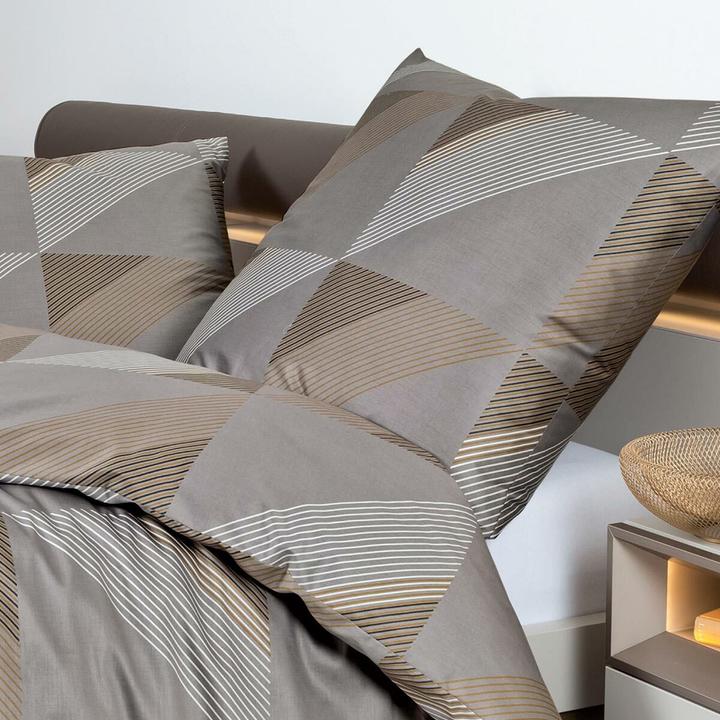 Produktbild Janine Mako-Satin Bettwäsche J.D. 87065 taupe (Duvetbezug, 135x200 cm, 80x80 cm)