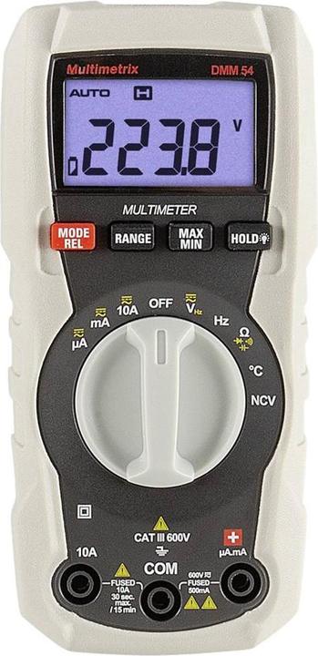 Produktbild Multimetrix DMM 54 Hand-Multimeter digital CAT III 600V Anzeige (Counts): 4000 (CAT III 600V)